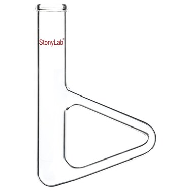 stonylab Thiele Melting Point Tube, Borosilicate Glass Measuring Point Lab Melting Point Tube Triangle Shape Thiele Tube, 150 mm