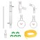 stonylab Glass Distillation Apparatus, Simple Distillation Kit with 24/40 Joint and 500 ml Reaction Flask for Normal Pressure/Low Vacuum Distillation Lab Glassware Kit