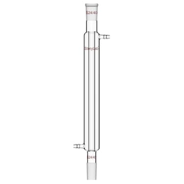 stonylab Liebig Condenser, Borosilicate Glass Liebig Condenser with 24/40 Joint, Jacket Length 11.81 Inch, Laboratory Condensation Distillation Glassware