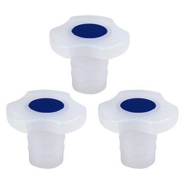 stonylab Plastic Stoppers, 3-Pack Universal Fit Lab Stopper for Volumetric Flask Separatory Funnel with 24/40 Joint, Durable Lab Glassware Seal
