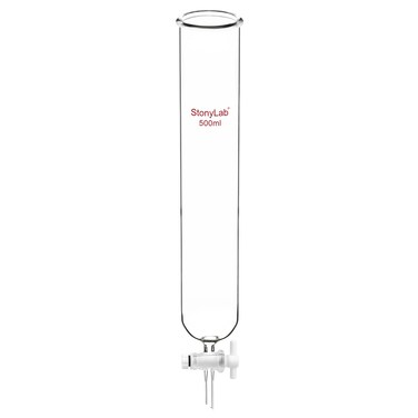 stonylab Dropping Funnel, Borosilicate Glass Burette Funnel with PTFE Stopcock for Laboratory and Home Use, 500 ml