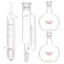stonylab Soxhlet Extraction Kit with Borosilicate Glass 60/45 Soxhlet Extractor, Graham Condenser and Two 1000 ml 29/42 Flat Bottom Flasks for Lab Use