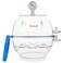 stonylab PC Vacuum Desiccator, Thickened Material for Enhanced Durability, Reliable Silicone Seal, Dual Valve System, Equipped with Vacuum Gauge, 250 mm Diameter, for Laboratory Use