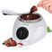 NutriChef Electric Fondue Pot   25W Chocolate Melting Warmer   8.8 Oz Capacity   Keep Warm Dipping Function &amp; Removable Pot   Perfect for Melting Chocolate, Butter &amp; Cheese   White
