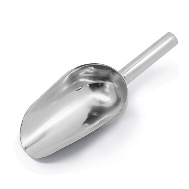 NutriChef Stainless Steel Ice Scoop - Food &amp; Beverage Metal Shovel, Scooper for Kitchen, Bar, Buffet Party, and Wedding, Durable &amp; Heavy Duty, Dishwasher Safe, Scoops Versatile Size 12 oz - PKSCOOP4