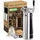 NutriChef Pressurized Growler Tap System, 128oz Stainless Steel Mini Keg Dispenser Portable Kegerator Kit, Co2 Pressure Regulator Keeps Carbonation for Craft Beer, Draft and Homebrew