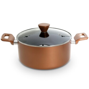 NutriChef Non-Stick Casserole with Lid - High-Qualified Kitchen Cookware with See-Through Tempered Glass Lids, 5 Quart (Works with Model: NCCWA13BR)