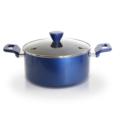 NutriChef Non-Stick Casserole with Lid - High-Qualified Kitchen Cookware with See-Through Tempered Glass Lids, 5 Quart (Works with Model: NCCWA13BU)