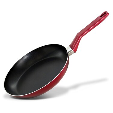 NutriChef 10'' Large Open Fry Pan - Non-stick High-Qualified Kitchen Cookware with Black Inside and Red Outside (Works with Model: NCCWA13RD)