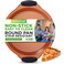 NutriChef Nonstick Round Cake Pan - Carbon Steel Oven Bakeware Pan with Silicone Grip Handles - PFOA, PFOS, PTFE Free - Bake Cake, Brownies, Pie, Bread, &amp; More - Dishwasher Safe, 9.7 Inch (Copper)