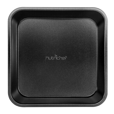 NutriChef 8.5-inch Black Square Baking Pan, Non-Stick Coated Layer Surface, Great for Food Preparation, Serving, Pastry Dessert Baking, Used for Model NCBK6BK