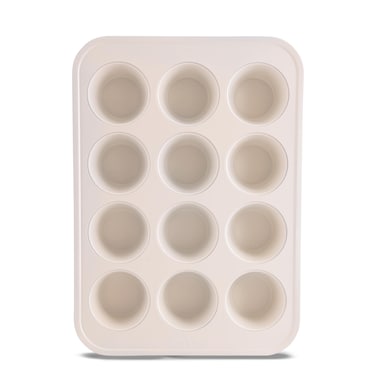 NutriChef 12 Cup Muffin Pan, Non-Stick Ceramic Cupcakes Pan, Perfect for Pastry, Muffins, Cupcakes and Dessert