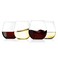 NutriChef 15oz Stemless Wine Glasses - Set of 4 Ultra Thin Elegant Red &amp; White Wine Clear Crystal Glass Drinkware, Lead-Free, Hand Blown Seamless Bowl, Dishwasher Safe, for Any Occasion