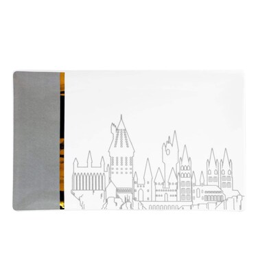 Harry Potter Hogwarts Grey &amp; Gold Ceramic Serving Platter