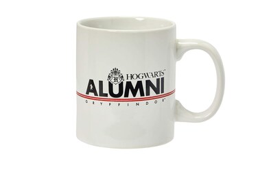 Harry Potter Gryffindor Alumni 11-Oz Mug - White Ceramic Cup With Handle - Hogwarts Crest &amp; House Red Stripe With Black Lettering - From Rowling's Wizarding World
