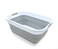 SAMMART 41L (10.8 gallon) Collapsible Plastic Laundry Basket-Foldable Pop Up Storage Container/Organizer-Portable Washing Tub-Space Saving Hamper, Water capacity: 32L (8.4 gallon) (Rectangular, Grey)
