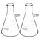 StonyLab 2-Pack 250ml Borosilicate Glass Filtering Flask, Bolt Neck with Tubulation
