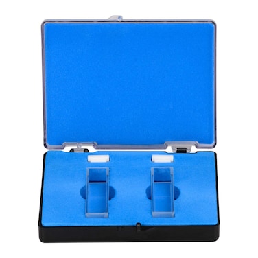 StonyLab 2-Pack Quartz Cuvette, Spectrophotometer Cuvettes 10mm Path Length, 45mm Height, 3.5ml Capacity