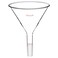 StonyLab Glass Short Stem Powder Funnel with 150 mm Top Outer Dimension and 24/40 Inner Joint Filter Funnel Glass Funnel