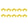 StonyLab Plastic Joint Clips, 10 pcs 14mm Lab Keck Clamp #14 Keck Clips for 14/20 Joint Glass Standard Conical Interface Clip Ground Glass Joint Lab Accessory - Yellow