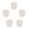 StonyLab Solid Rubber Stoppers, 5-Pack 8# White Tapered Lab Seal Rubber Stoppers, Fits StonyLab 500ml Erlenmeyer Flask