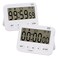 Stonylab 2pk Digital Timer Clock, 2 Pack Premium Multi-Function Digital Clock Countdown Timer Kitchen Event Timer with Alarm, Magnetic Back Big Digits Display Vibration/Flashlight/Sound Alarm