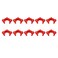 stonylab Plastic Joint Clips, 10 pcs 29mm Lab Keck Clamp #29 Keck Clips for 29/40 Joint Glass Standard Conical Interface Clip Ground Glass Joint Lab Accessory, Red