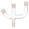 stonylab Glass Claisen Adapter, Borosilicate Glass 3-Inlet 14/20 Claisen Distillation Adapter with 45 Degree Side Arm for Laboratory Lab Supply