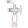 stonylab Vacuum Flow Control Adapter, Borosilicate Glass Adapter with PTFE Stopcock and Bent Hose Connection, Standard 14/20 Outer Joint Adapter for Lab Supply