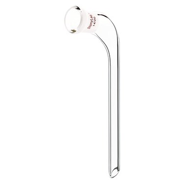 Stonylab Glass 105 Degree Angle Distillation Adapter, Borosilicate Glass Distillation Bent Adapter with 14/20 Outer Joint and 100 mm Tapered Drip Tube for Laboratory Lab Supply (14/20 Joint)
