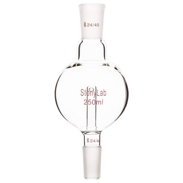 stonylab Rotary Evaporator Bump Trap 24/40 Outer Upper Joint, 24/40 Standard Taper Inner Lower Joint, 250 ml