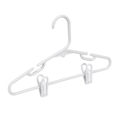 Honey Can Do Kids Clothes Hangers with Clips, HNG-09047 White, 7" x 0.25" x 11.75 inches, 18-Pack