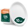 100% Compostable Disposable Paper Plates [125-Pack] - (PFAS-Free) - [10 Inch] Heavy Duty, Eco-Friendly, Biodegradable Bagasse Dinner Plates - Natural Brown 10" Plate by Stack Man (BPI Certified)