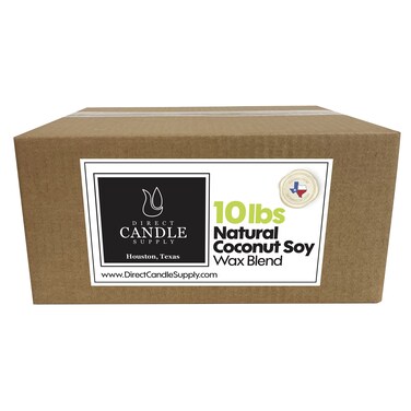 Direct Candle Supply - 10 lb Coconut Soy Candle Wax for Candle Making - Creamy Blend for High Load Fragrance Formulation, Coconut Wax, Coconut Soy Candle Wax, Cera para Velas