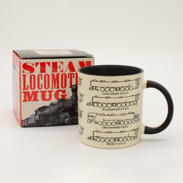 The Unemployed Philosophers Guild Steam Locomotive Coffee Mug - Perfect for Train Lovers - Comes in a Fun Gift Box
