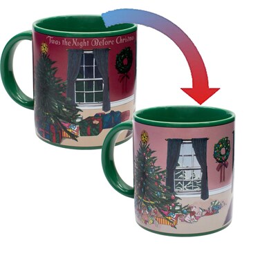 The Unemployed Philosophers Guild 'Twas the Night Before Christmas Heat Transforming Color Changing Reveal Mug - Add Coffee and Make Christmas Morning Appear - Comes in a Fun Gift Box, 12 oz