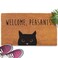 Welcome Peasants Cat Doormat 30x17 Inch, Black Cat Door Mat, Funny Welcome Mats Outdoor Funny, Black Cat Gift, Cat Rug Black Cat Decor, Cat Welcome Mat Funny, Cat Doormat Coir Door Mat Cat Lover Gift