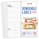 MESS Food Labels for Containers - Removable Labels for Kitchens (96-Pack) Erasable Labels for Organizing - Food Labels for Containers - Freezer and Fridge White Dry Erase Labels - Labels for Jars