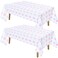 Tatuo 2 Pieces Puppy Paw Print Plastic Tablecloth Disposable Table Cover Puppy Themed Birthday Party Decorations for Dog Party Supplies (Pink,71 x 54 Inch)