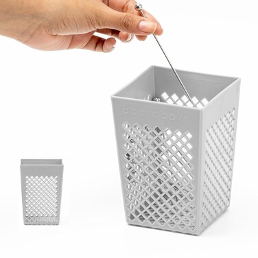 A Bar Above Dishwasher Basket, Plastic Straw Basket, to Wash Reusable Straws, Cocktail Picks, and Small Items, Home and Commercial Kitchen Accessories