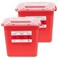 Alcedo Sharps Container for Home Use 2 Gallon (2-Pack)   Biohazard Needle and Syringe Disposal   Professional Medical Grade