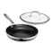 HexClad Hybrid Nonstick 10-Inch Fry Pan with Tempered Glass Lid, Stay-Cool Handle, Dishwasher and Oven Safe, Induction Ready, Compatible with All Cooktops