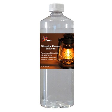 Firefly Non-Toxic, Biodegradable, Kosher Candle and Lamp Oil - Smokeless &amp; Virtually Odorless - Simply Pure Ultra Clean Burning Liquid Paraffin Fuel 32 oz