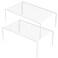 iPEGTOP Kitchen Cabinet Storage Shelf Rack, Set of 2 Large (15.7 x 9.4 Inch) Rustproof Metal Wire Shelves Spice Shelf Rack Cupboard Organizer for Pantries Countertops Utensils Organization, White