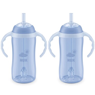 NUK Learner Straw Cup, 10oz - Toddler Cup with Soft Straw for Easy Drinking, Suitable for Ages 8 Months and Up