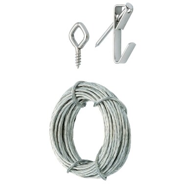 ARROW 160390 Light to Medium Duty Picture Hanging Kit, Zinc Plated