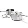 OXO Mira Tri-Ply Stainless Steel, 1.5QT and 3QT Saucepan Pot Set with Lids, Induction, Multi Clad, Dishwasher and Metal Utensil Safe