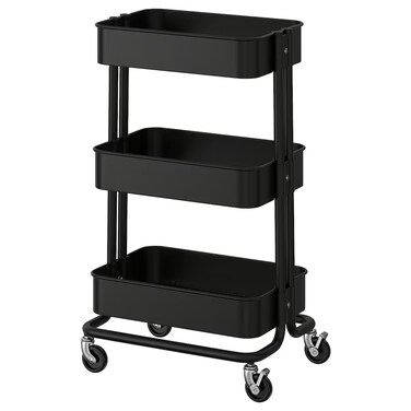 RASKOG Home Kitchen Storage Utility cart-Black
