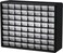 Akro-Mils 10164 64-Drawer Plastic Drawer Storage Cabinet for Garage Organization, Bead Organizer, Lego Storage, Teacher Toolbox, Makeup Organizer, and More, 20-Inch W x 6-Inch D x 16-Inch H, Black