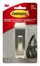 Command Large Modern Reflections Metal Hook, Brushed Nickel, 1-Hook, 2-Strips, Decorate Damage-Free